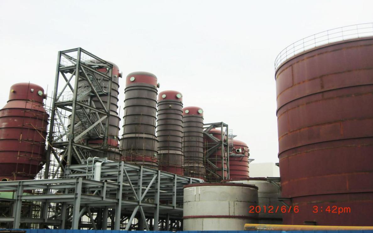 江苏南通王子80万吨/年纸浆生产装置漂洗塔安装